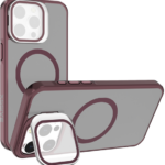 Xssive Back Case geschikt voor Magsafe with Lens Standard iPhone 12/12 Pro - Wijnrood