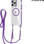 Xssive TPU Back Cover geschikt voor Magsafe met koord iPhone 13 Pro - Paars